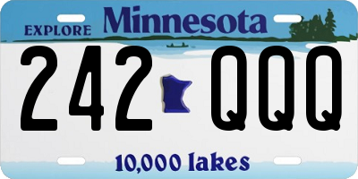 MN license plate 242QQQ
