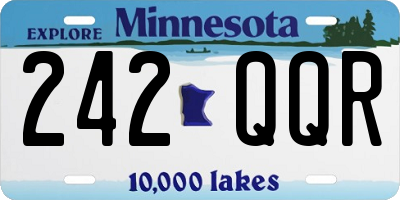 MN license plate 242QQR