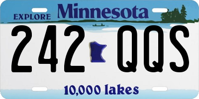 MN license plate 242QQS