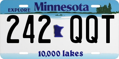 MN license plate 242QQT