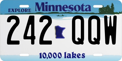 MN license plate 242QQW