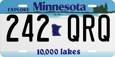 MN license plate 242QRQ