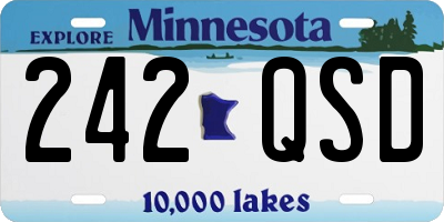 MN license plate 242QSD