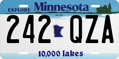 MN license plate 242QZA