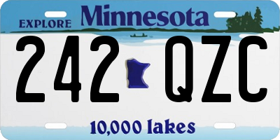 MN license plate 242QZC