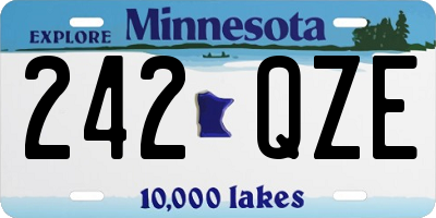 MN license plate 242QZE