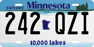 MN license plate 242QZI