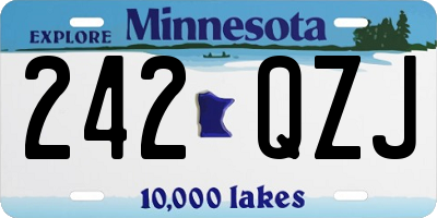 MN license plate 242QZJ