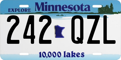 MN license plate 242QZL