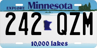 MN license plate 242QZM