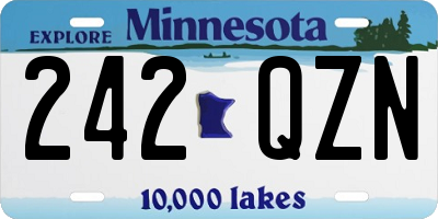 MN license plate 242QZN