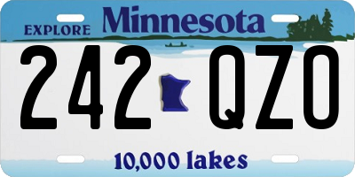 MN license plate 242QZO