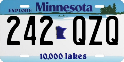 MN license plate 242QZQ