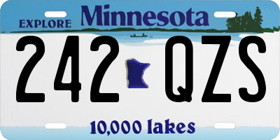 MN license plate 242QZS