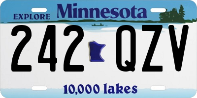 MN license plate 242QZV