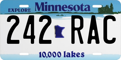 MN license plate 242RAC