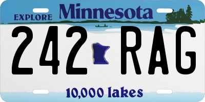 MN license plate 242RAG