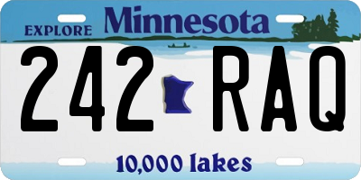 MN license plate 242RAQ