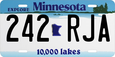MN license plate 242RJA