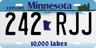 MN license plate 242RJJ
