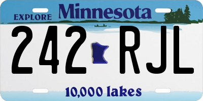 MN license plate 242RJL