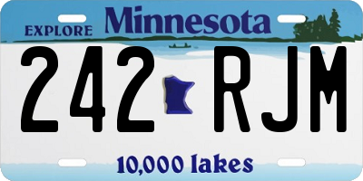MN license plate 242RJM