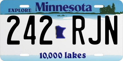 MN license plate 242RJN
