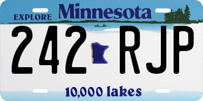 MN license plate 242RJP
