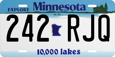 MN license plate 242RJQ
