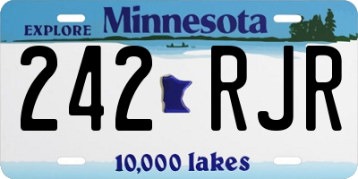 MN license plate 242RJR
