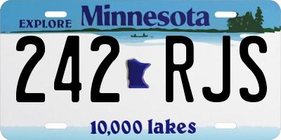 MN license plate 242RJS