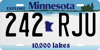 MN license plate 242RJU