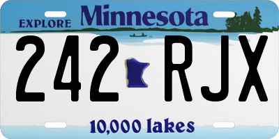 MN license plate 242RJX