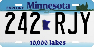 MN license plate 242RJY