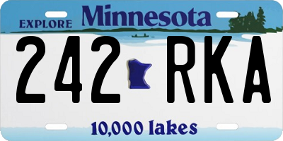 MN license plate 242RKA