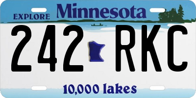 MN license plate 242RKC