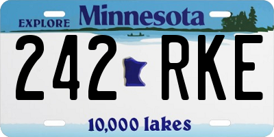 MN license plate 242RKE