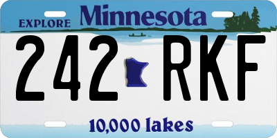 MN license plate 242RKF