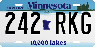 MN license plate 242RKG