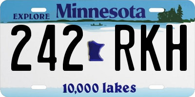 MN license plate 242RKH