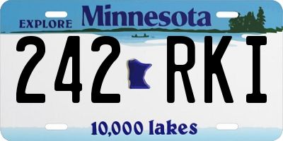 MN license plate 242RKI