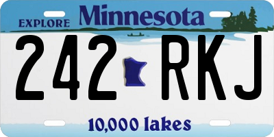 MN license plate 242RKJ