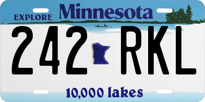MN license plate 242RKL