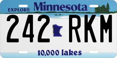 MN license plate 242RKM