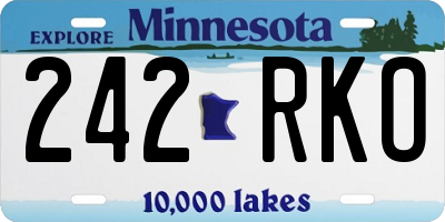 MN license plate 242RKO