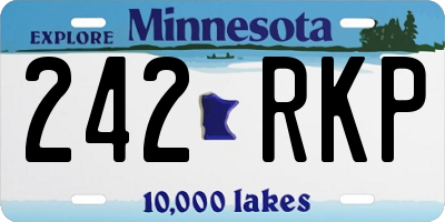 MN license plate 242RKP