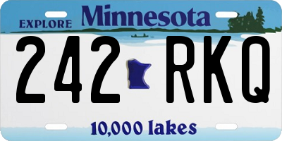 MN license plate 242RKQ