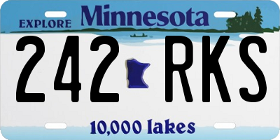 MN license plate 242RKS