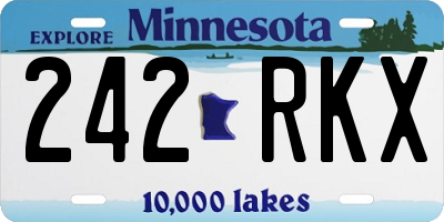 MN license plate 242RKX