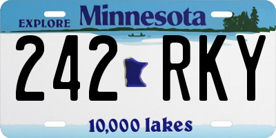 MN license plate 242RKY